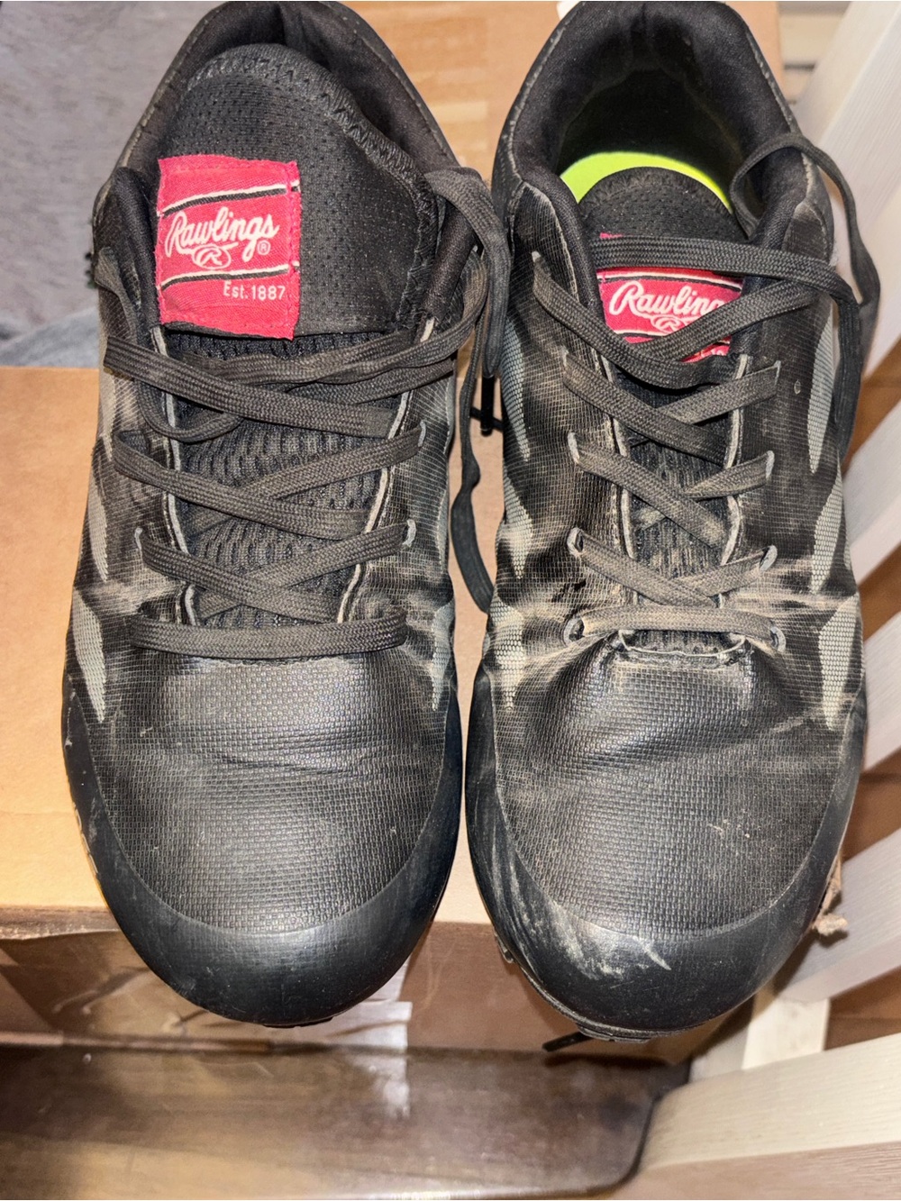 Rawlings Black Sneakers with Red Logos